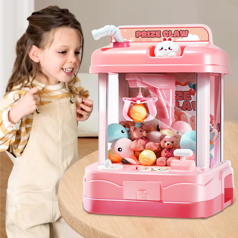 Mini Claw Machine Toy, Home Arcade Game, 180 Rotatable Claw, Music and Lights, USB Powered for 3-5 Years