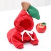 Small/Medium Dog & Cat Fleece Hoodie - Autumn/Winter Fruit Design, Anti-Scratch, Cute for Teddy & French Bulldog