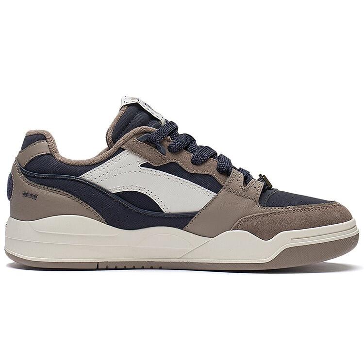 New LiNing Yuebai Slip Resistant, Abrasion Resistant, Lightweight Low Top Skateboard Shoes Men's Brown AGCS251-4