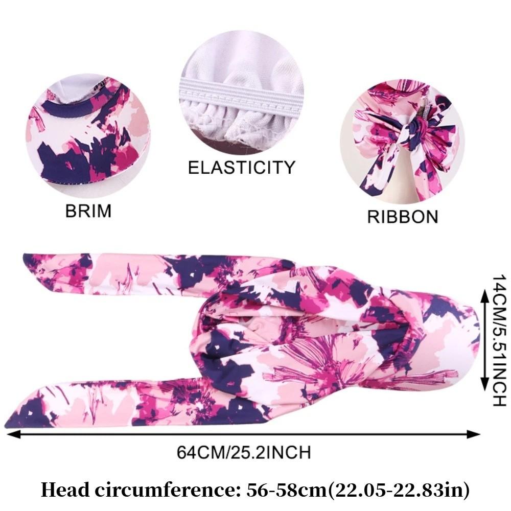 Atmungsaktive Sommer-Kopftuch-Hut Blumenmuster Turbanhut Mit Riemen Baseballkappe Tägliche Outfits