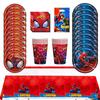 Spiderman Birthday Party Decor Itemations Disposable Tableware Plate Cup Napkins Bags Spidey Party Birthday Decor Itemation Supplies Set