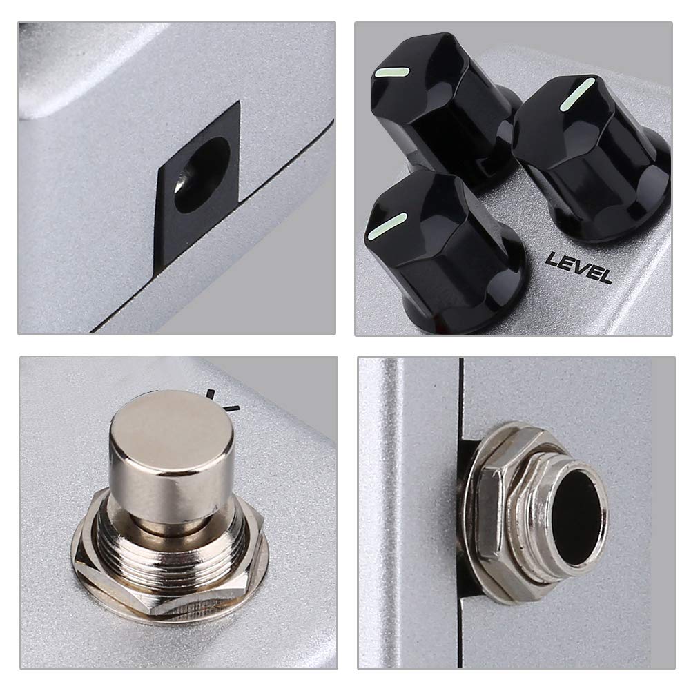 KOKKO FCP2 Compressor Sustainer Mini Effect Pedal Electric Guitar Accessory Aluminum Alloy Shell LED Indicator Compressor FCP2 Electric Guitar [Guitar