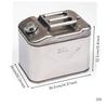 Oil Canister with Handle Stainless Steel Backup Petrol Tank Leakproof Can Drivers, Camping,