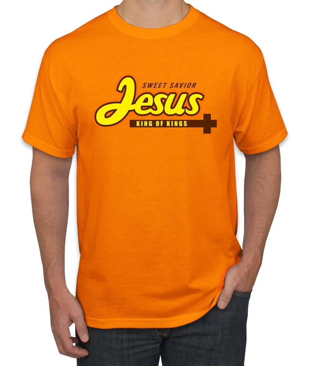 Jesus Chocolate Candy Parody Christian Faith Peanut Butter Men s T- Shirt 4XL