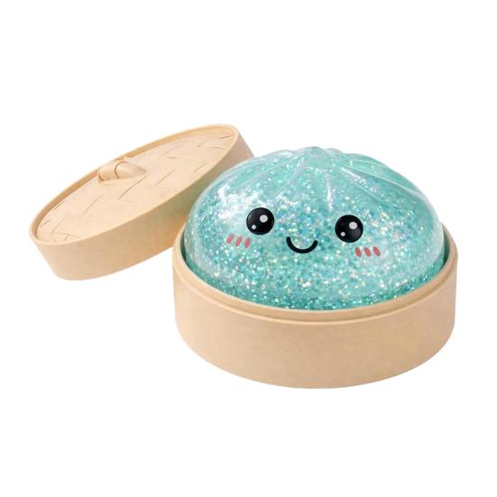 Steamed Bun Squeeze Toy, Cute Dumpling Stress Relief Ball, Slow Rising Decompression Toy for Desk, Kawaii Fidget Gift