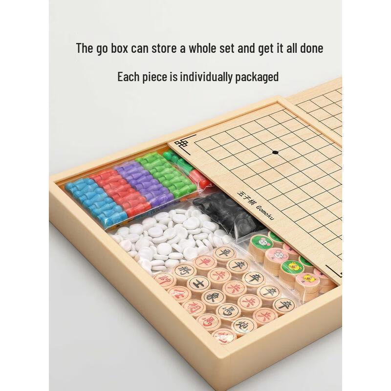 HANDUNYOU 5-in-1 Educational Board Game Set for Kids