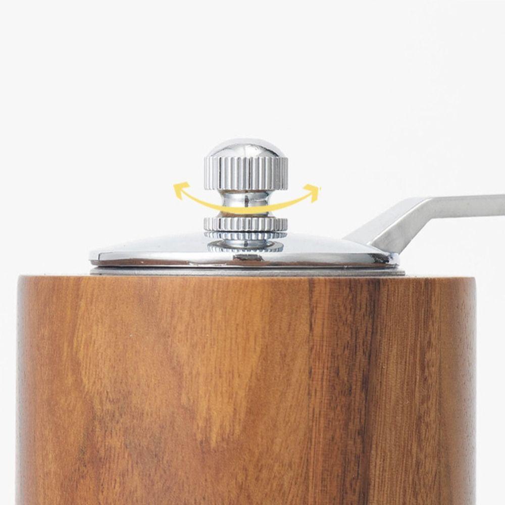 Cylindrical Wooden Salt Pepper Grinder Adjustable Coarseness Grinding Bottle  Seasoning