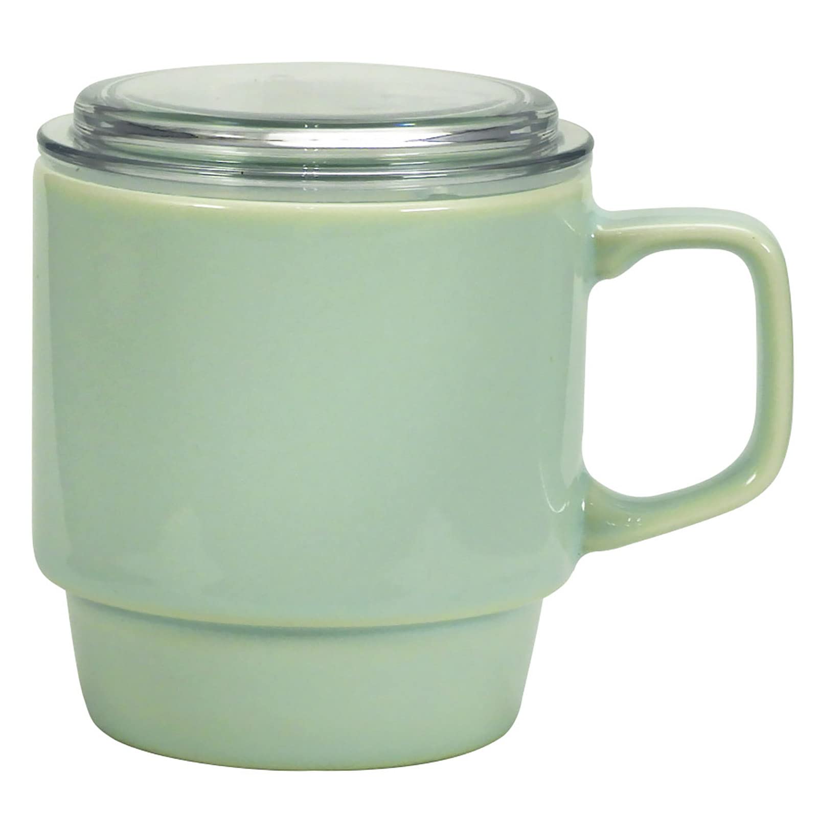 

Yamaka Shoten CEREC Teamate with lid and tea microwave and dishwasher plain celadon made in Mug, approx. 340ml, strainer, safe, blue, Japan, cy24-12 синий