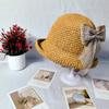 New bow summer straw hat wide brim lady fisherman hat basin hat beach hat sunshade sun hat