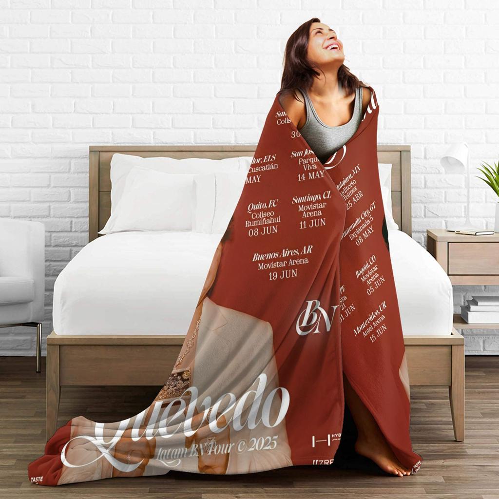 Super Soft Quevedo Singer Cool Rapper Throw Blanket Premium Fleece Flannel Lightweight Bed Blanket Cozy Fluffy Blankets