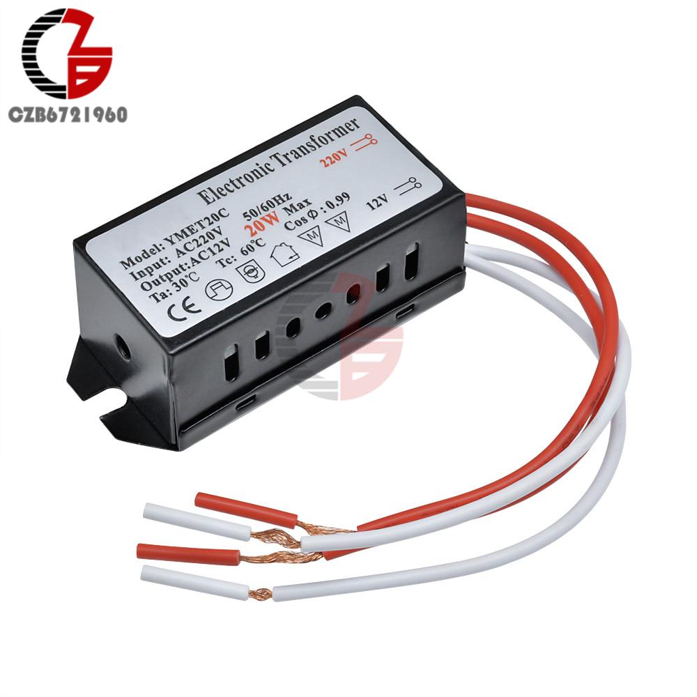 60W 220V to 12V Halogen Lamp Electronic Transformer Power Supply Driver Adapter