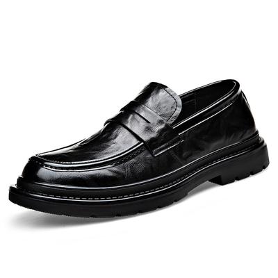 Mocasini FashionFashion din Piele de Vacă pentru Bărbați Primăvară Toamnă Nou Designer Platformă Pantofi de Gală pentru Bărbați Culoare Solidă Pantof Casual cu Toc Mic Bărbătesc