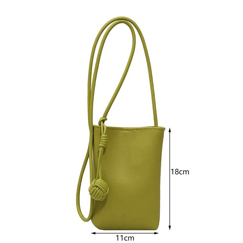 Kvinner Lær Liten Crossbody Veske Designer Mobiltelefonveske Lett Skulderveske Dame Reiseveske
