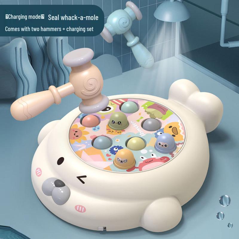Infant & Toddler Rotating Musical Whack-a-Mole Toy - Early Education for Ages 0-1