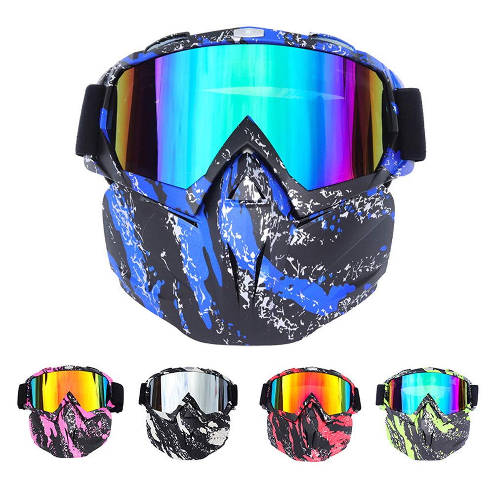 Yemax Cycling Motorcycle Protective Sunglasses with Full Face UV Removable Face Impact for and Skiing Glasses, Goggles, Protection, Protection, Guard,