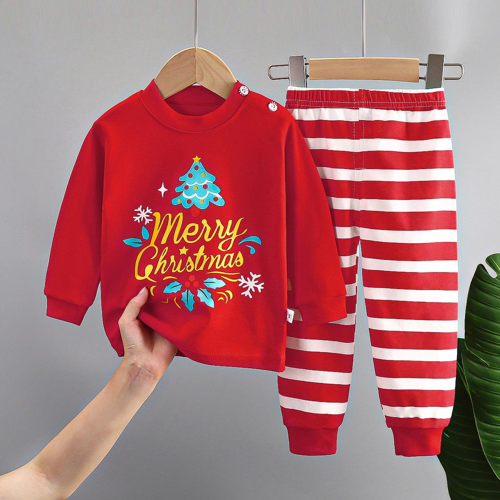 Children's Underwear Sets - Long-sleeved And Long-pants Sets For Boys, Girls' Pure Cotton Pajama Sets In 2-piece Sets