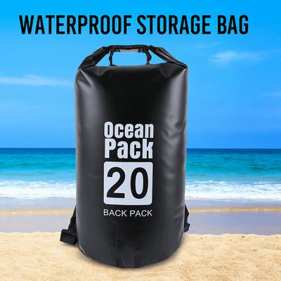 20L Wasserdichte Trockentasche Große Kapazität mit Schultergurten Schwimm Eimer Tasche Faltbar Leichter Strandrucksack