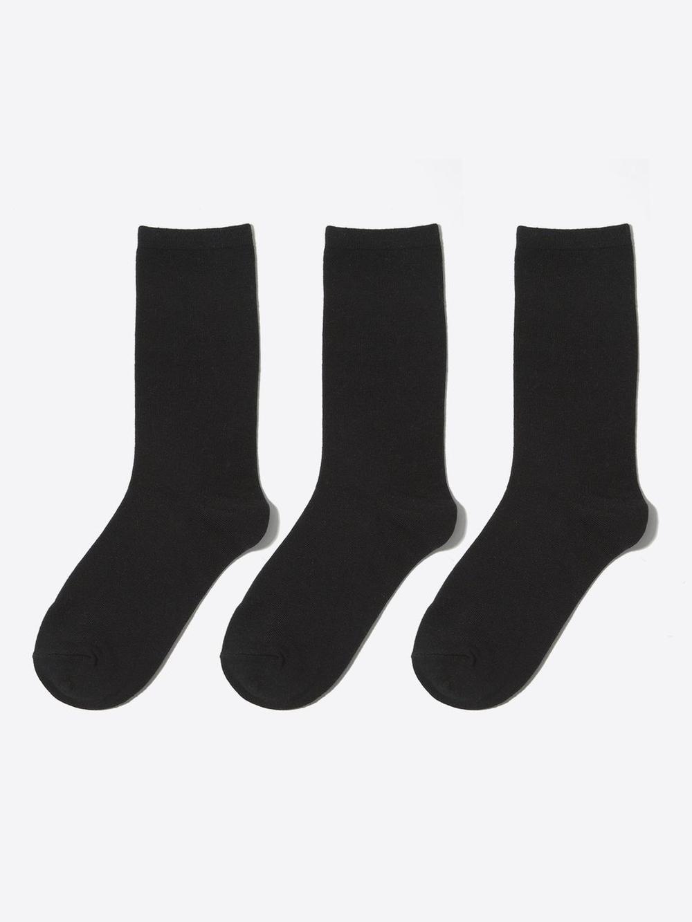 [Standard] 3-Pack Plain Crew Socks HPAO3EA612