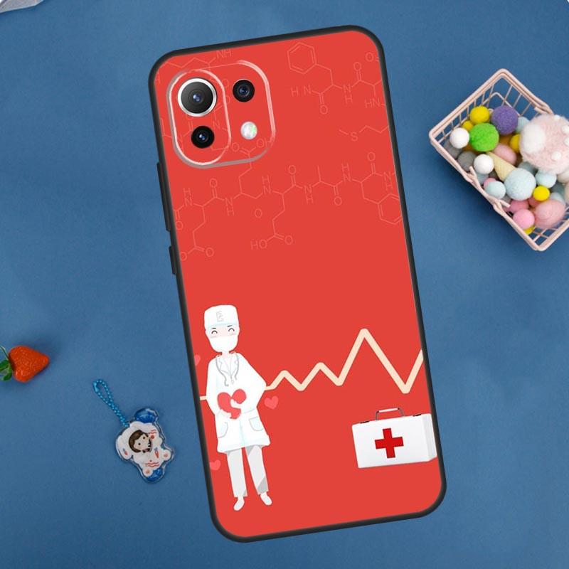 

Cartoon Medicine Doctor Nurse Case For Xiaomi 11T 12T 13T 14T Pro 13 14 15 Ultra POCO X7 Pro X3 X5 X6 M6 F5 F6 Pro Cover POCO X5