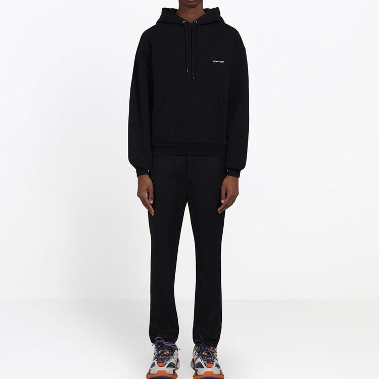 Balenciaga Small Contrast Logo Print Hoodie 556145TYK271000