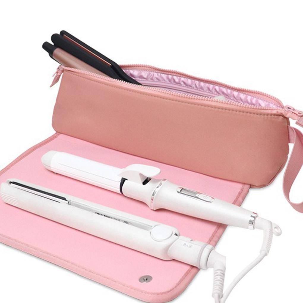 Hair Accessories Heatproof Mat Travel Bag Organize Hair Styling Appliances Tangles Hair Brush