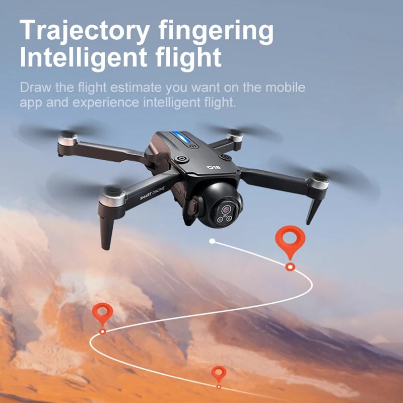 D18 Screen Control Drone Brushless Motor Four Sides of Obstacle Avoidance Optical Flow 5G WiFi FPV Aerial Photography Aircraft
