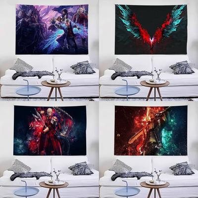 DDevil May Cry Tapestry Wall Hanging Tapestry Art Deco Blanket Curtain Hanging At Home Bedroom Living Room Decor