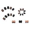 Wearable nail Wearable nail sticker Black French pearl checkerboard nail art False nail Finished nail sticker