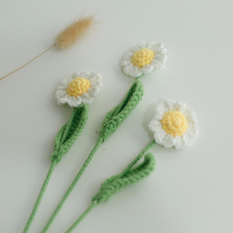 Girasol Crochet Ramo Flor de Hilo - Regalo Hecho a Mano para el Día del Maestro