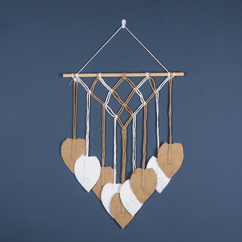 Tassel Leaf Bohemian Woven Tapestry Nordic Style Wall Hanging Ornament Home Decor
