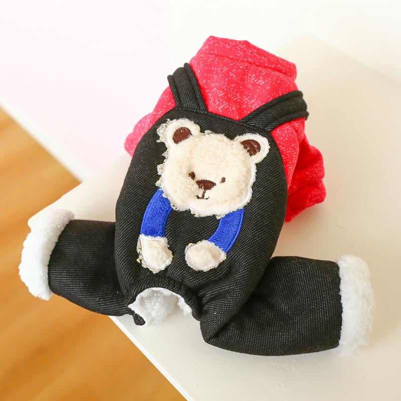 [Extremely Thick] Pet Ring Winter Thickened Four-legged Cotton-padded Clothes, a Large Collection of Teddy Bear Cute Pet Dog Clothes