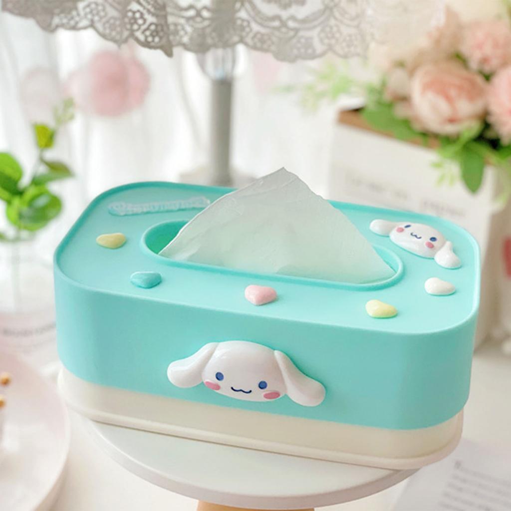 Cute Lift Tissue Box Rectangular Plastic Free Adjustable Lift Lifting Tissue Box for Bedroom Living