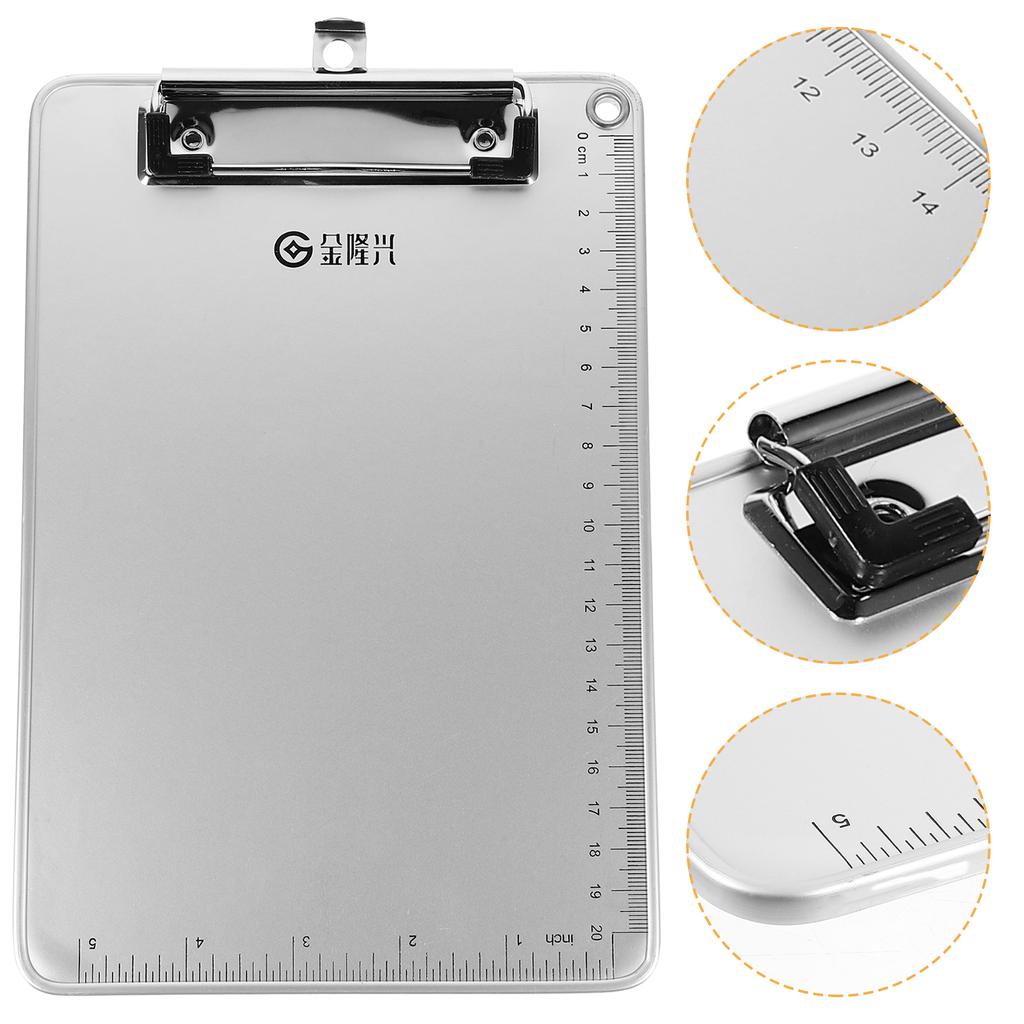 Non-Slip Splint Office Aluminum Clipboard Paper Holder Business File Clipboards High Quality Material Durable And Long Lasting