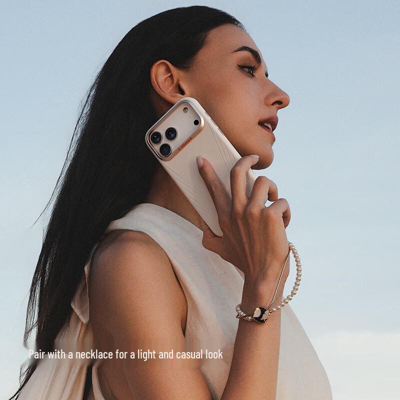 Juese Cold Porcelain Camera Button Leather Phone Case for iPhone 17 Series