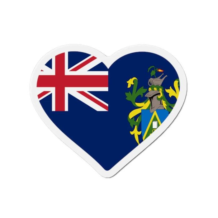 Aimant Coeur Drapeau Îles Pitcairn - 10 Cm - 50 Pièces