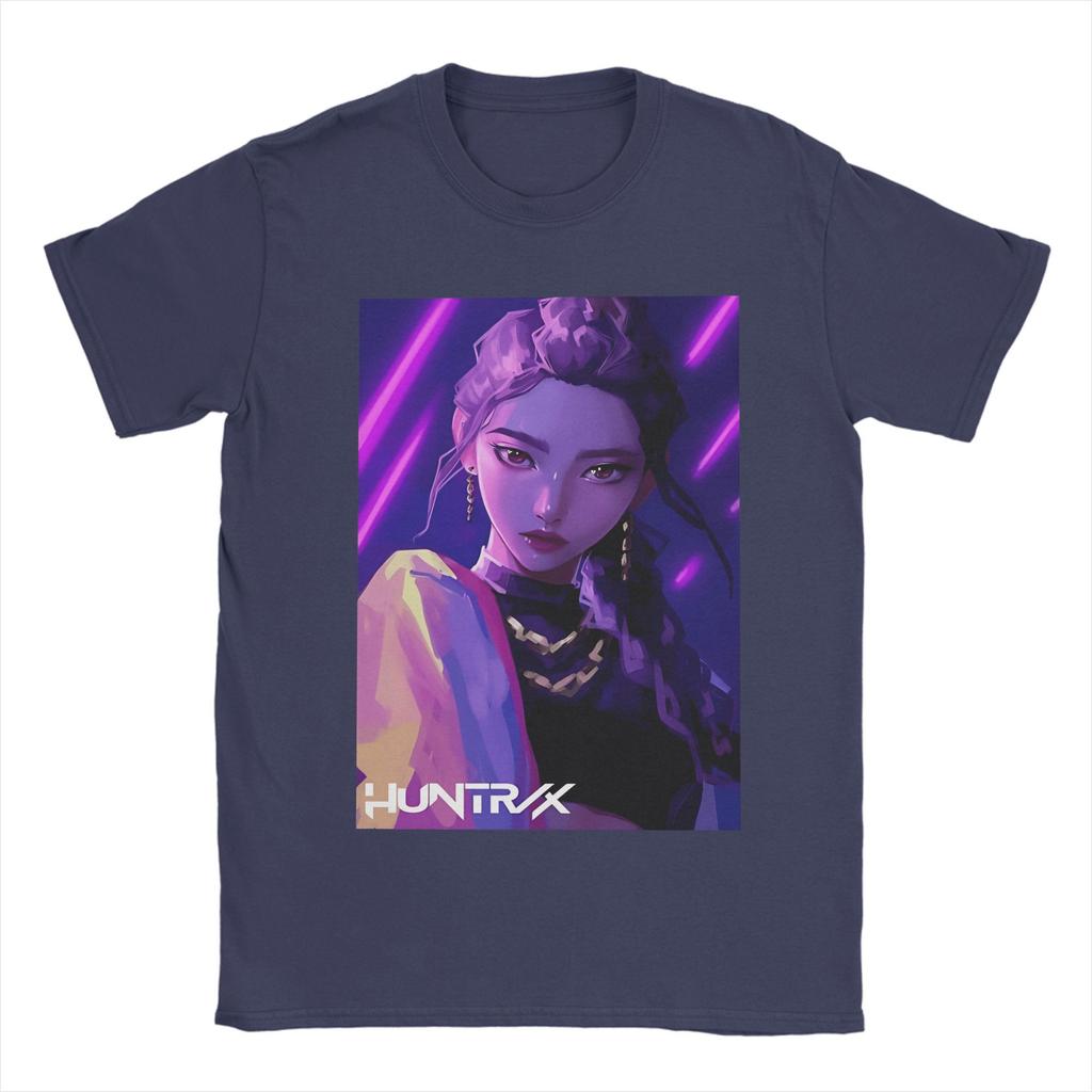 Kpop Demon Hunter Rumi Idol Star Men T Shirt  Vintage Tees Short Sleeve Round Neck T-Shirt 100% Cotton 4XL 5XL Tops