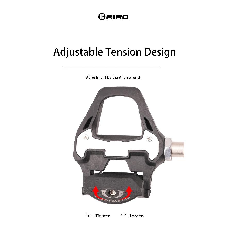RIRO automatic road bike pedals Self-Locking nylon pedals with Cleat For Shimano SPD System black ultralight road bike pedals