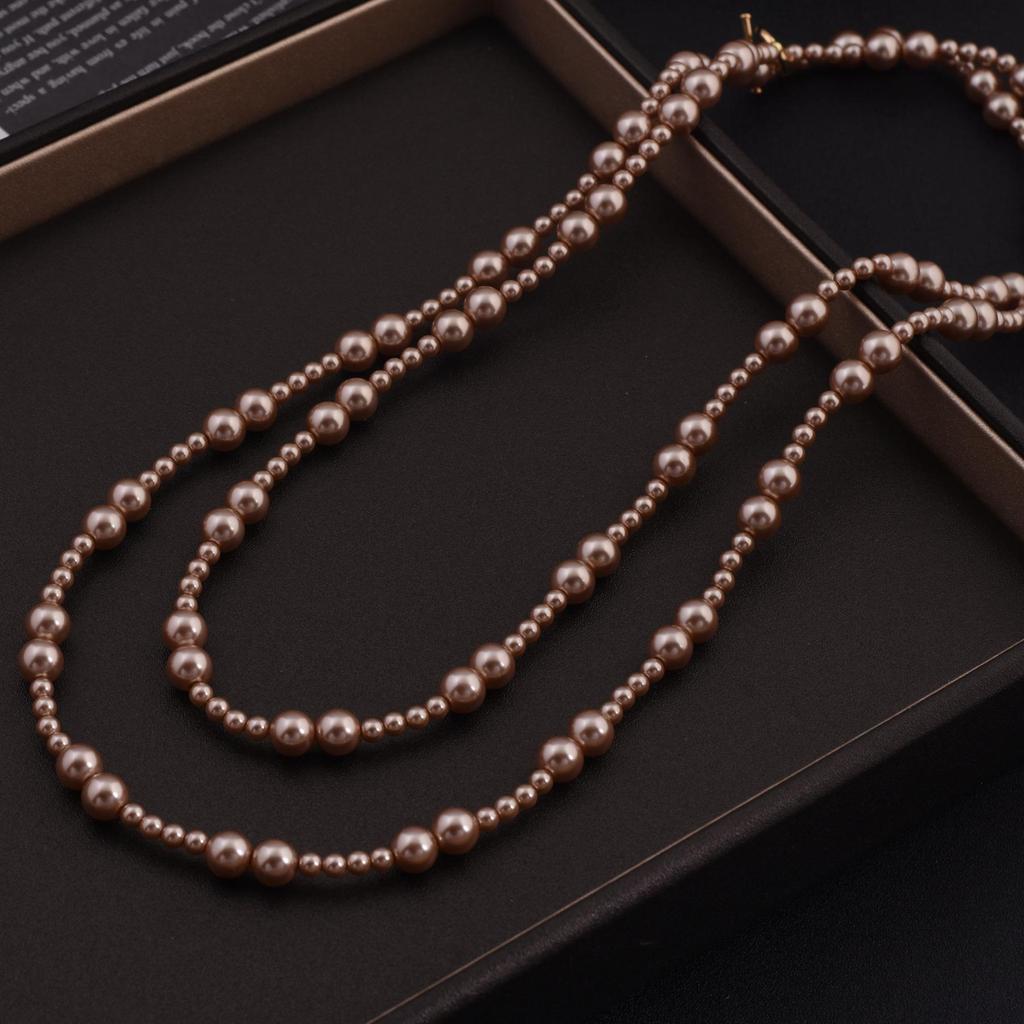 Elegant kuratierte mehrlagige Perlen-Choker-Halskette mit französischem Retro-Design und australischen Südsee-Akoya-Perlen