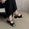 Baotou Sandals Women Wear New French Beautiful Temperament In Summer, Fairy Evening Breeze Thick Heel Mary Jane Single Shoes