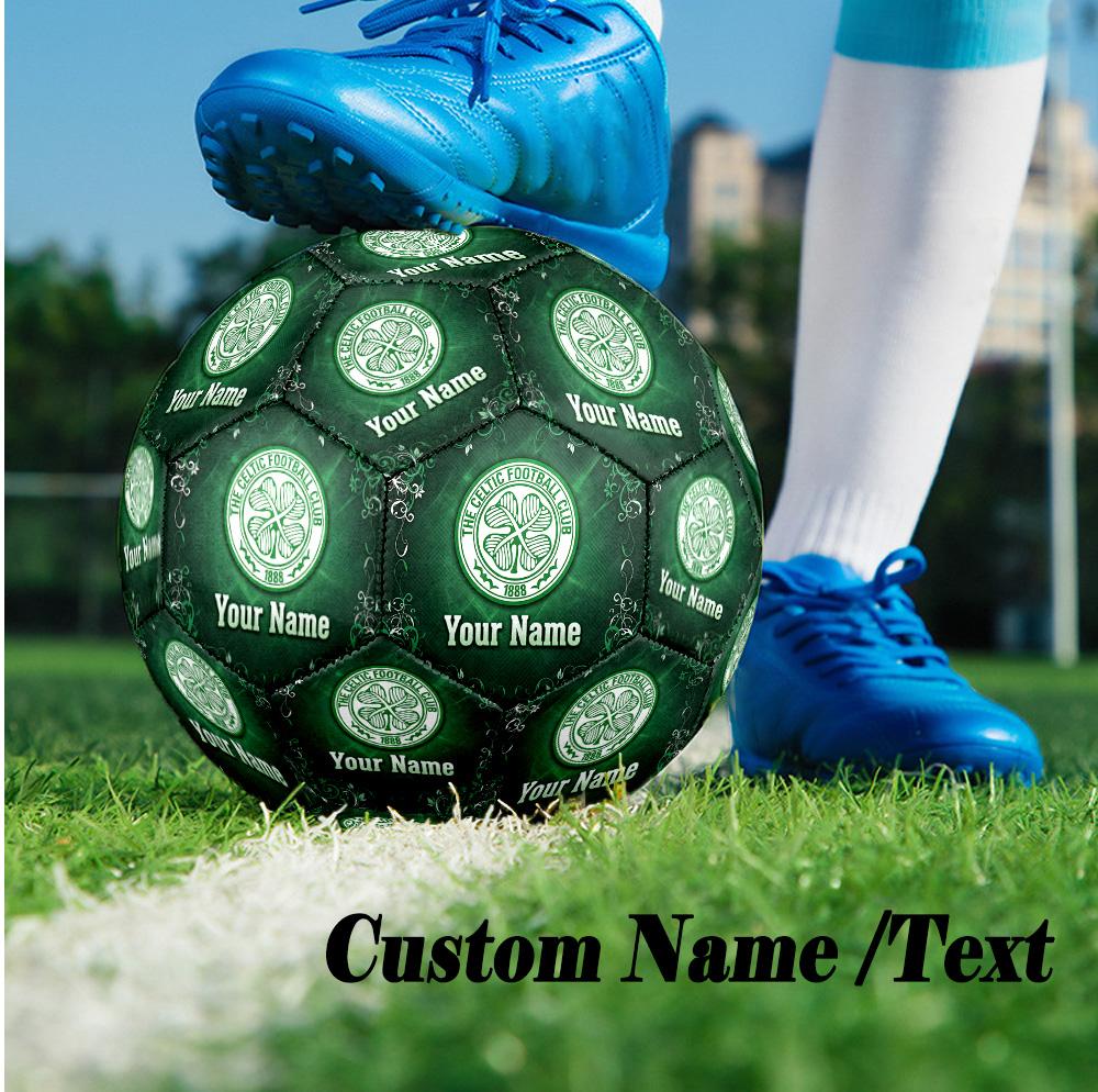 Size 5 Football Custom Name Text, Outdoor Training Soccer BallCeltic FC