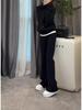Plus Size Women's Sportswear Set: Hooded Jacket & Wide Leg Pants for Spring/Autumn – Sizes 2-300 Jin