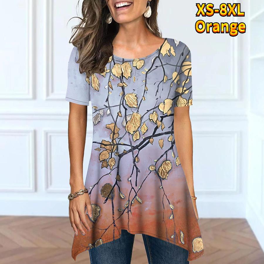 Moda Estiva Donna Comoda Streetwear Base Casual Manica Corta Girocollo Sotto il Top Aperto Largo XS-8XL