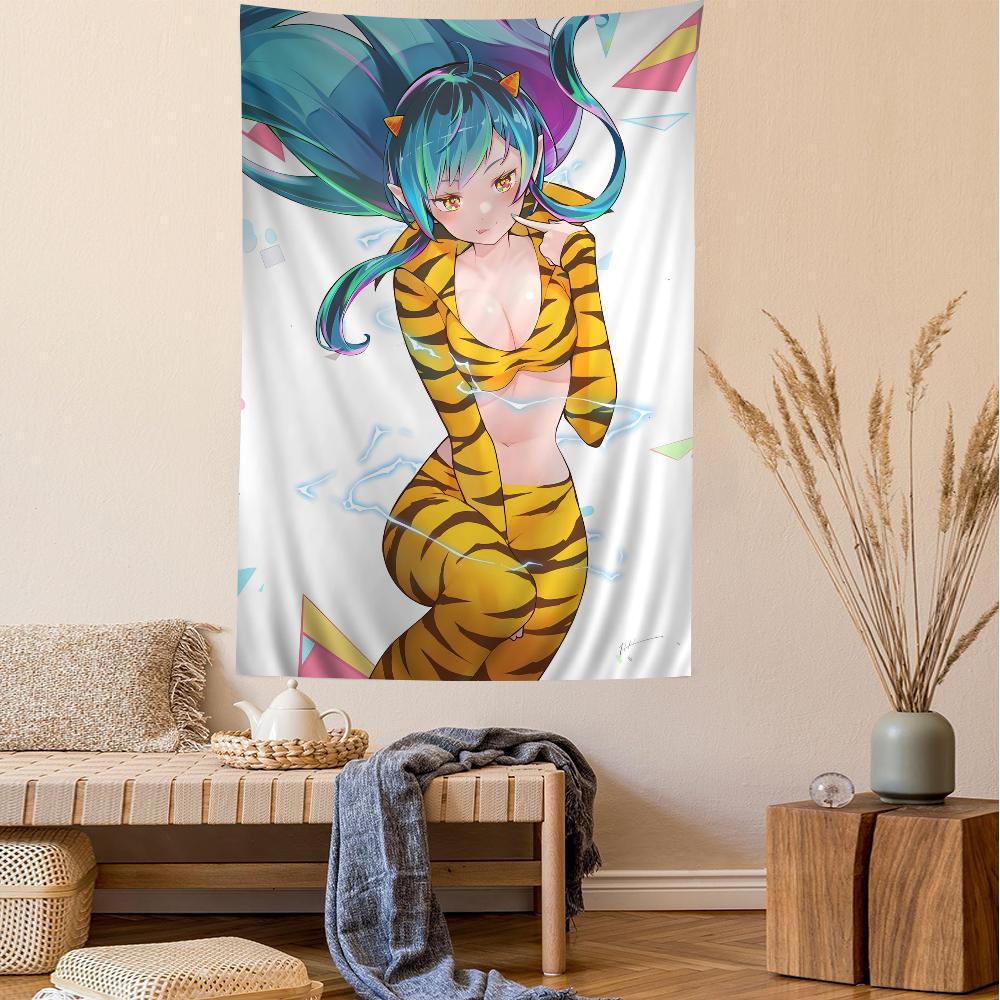Urusei Yatsura Anime Cartoon Tapestry Wall Hanging Decoration Household Home Decor for Living Room Bedroom Dorm