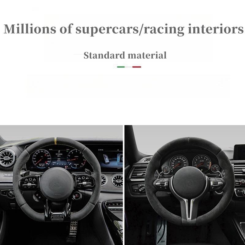 Car Steering Wheel Cover Suede For Volkswagen Golf 7 Mk7 New Polo Jetta Passat Tiguan Steering Wheel Braid Car Accessory