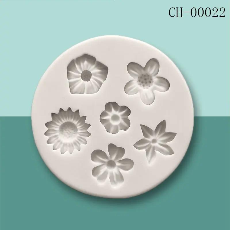 Rose Petal Set Cake Fondant Mould Easy Release Flesh Silicone Chocolate Cookie Mold Decoration Accessories