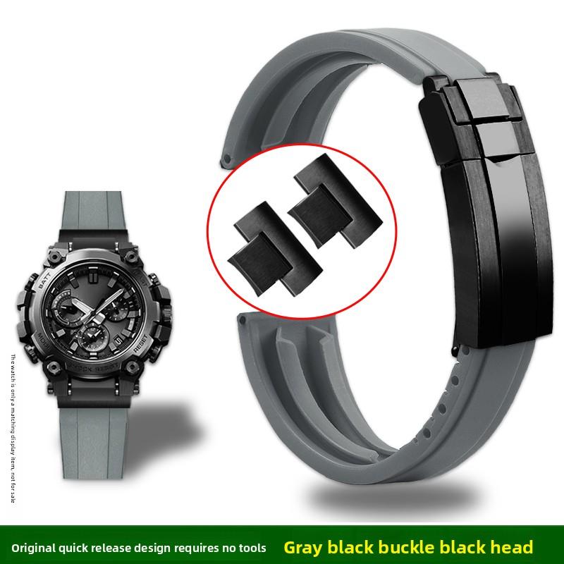 רצועת גומי MTG-B3000 עבור Casio G-SHOCK 5762 MTG-B3000B שחרור מהיר מותאם אישית קצה רצועת שעון סיליקון עמידה במים צמיד לגברים