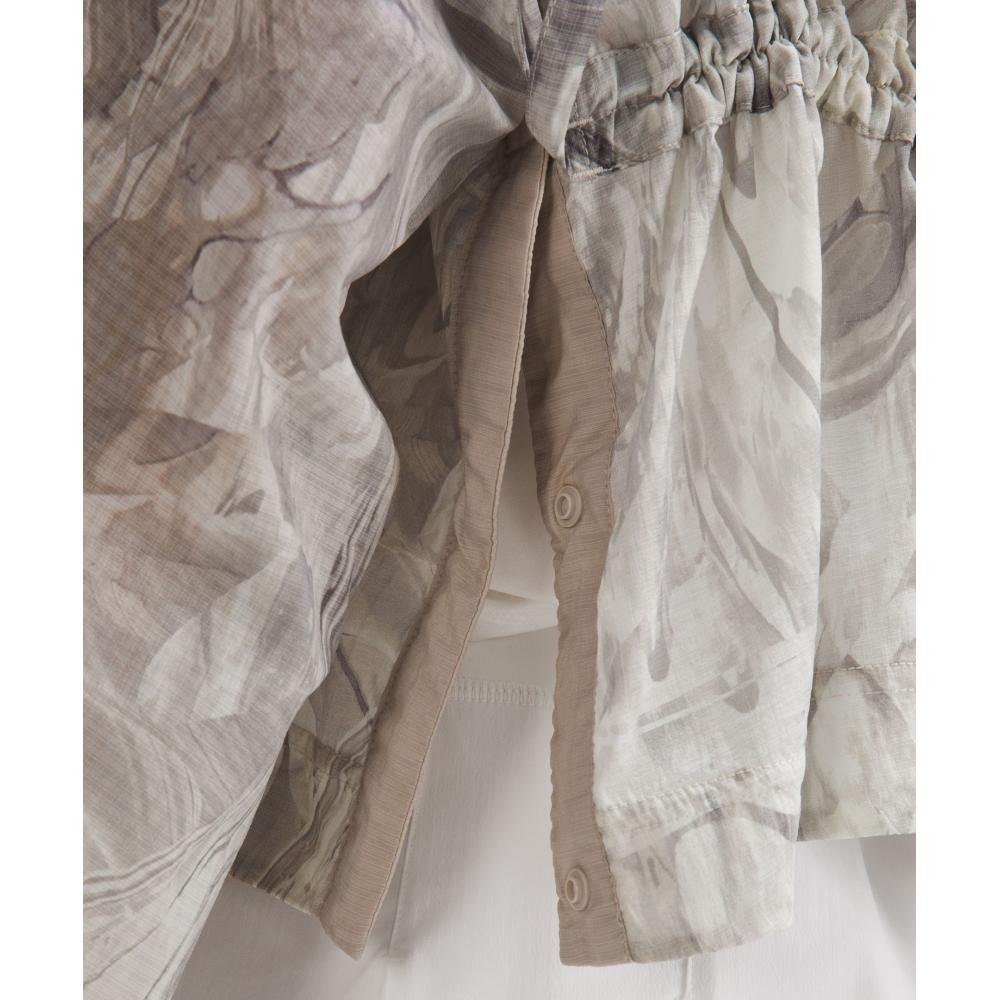 Lululemon Lightweight Woven Side Snap Anorak Marble Meld Light Multi Dove Grey