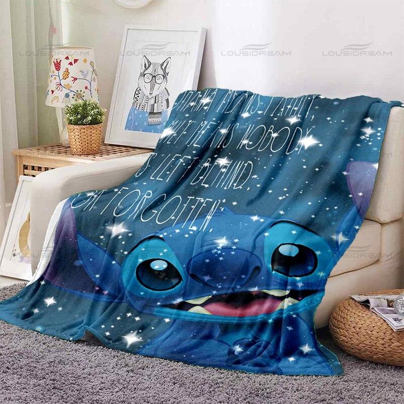 Fashion Animated Couple Blankets Cute Cartoon Pet Pattern Thin Blankets Flannel Portable Home Travel Office Blankets