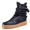 Winding Lace-up Couple High-top Board Shoes Autumn Zipper Trendy Boots Outside Breathable Martin Boots