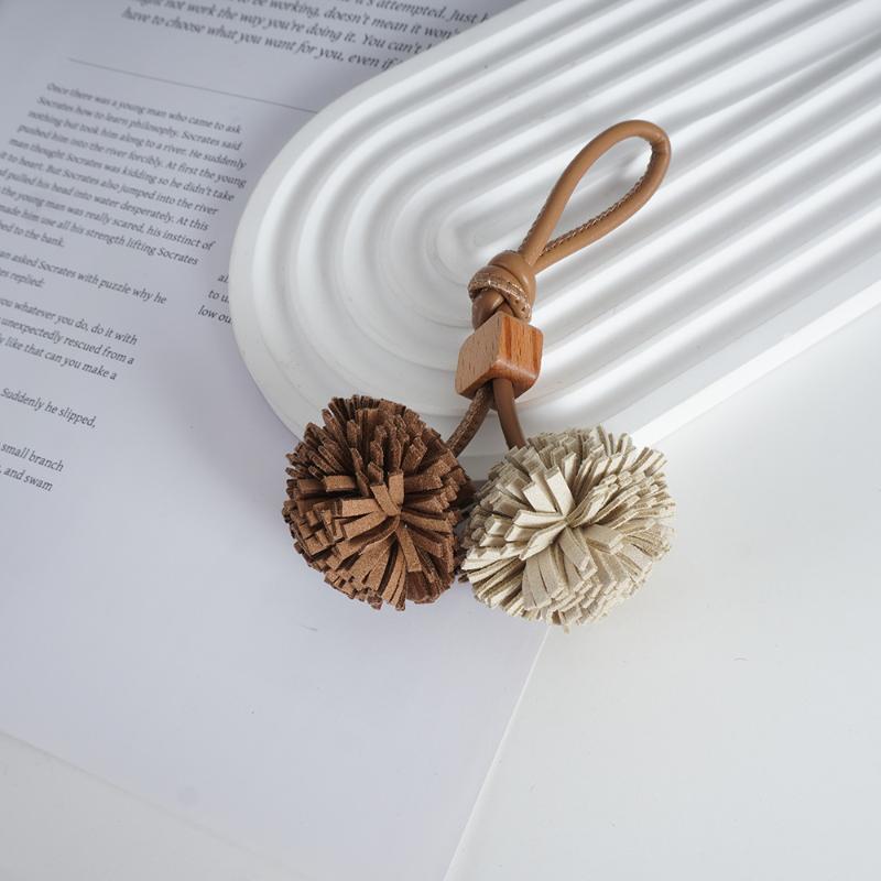 Blumen Quaste Kugel Taschenanhänger Schlüsselanhänger Lederanhänger Luxus Einfach All-Matching Taschen Dekoration Zubehör